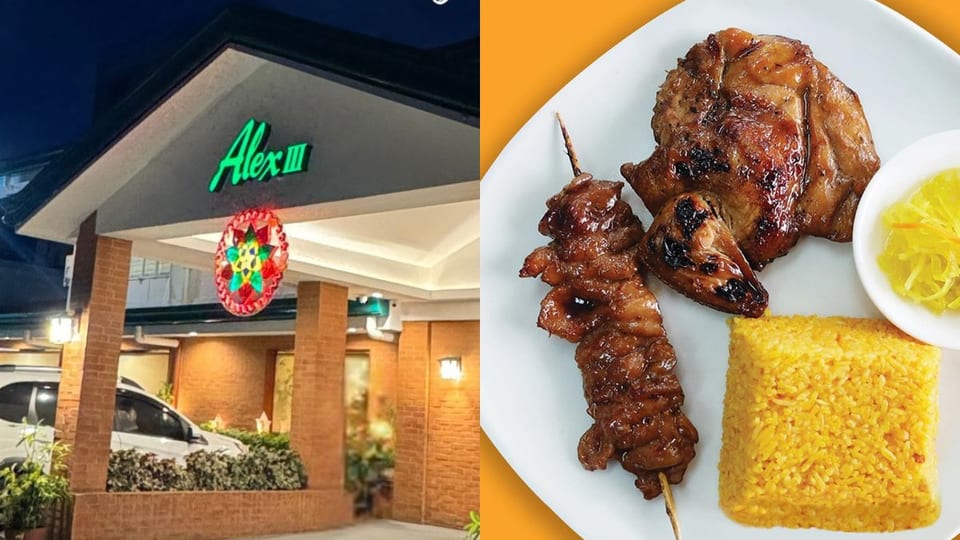 left: exterior view of alex III; right: bestselling dish from alex III